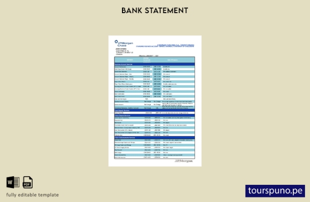 listo para imprimir Canadá JP Morgan Chase comprobante de dirección extracto ban