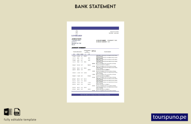 listo para imprimir Malta Lombard Bank Malta p.l.c. plantilla de excel de extrac