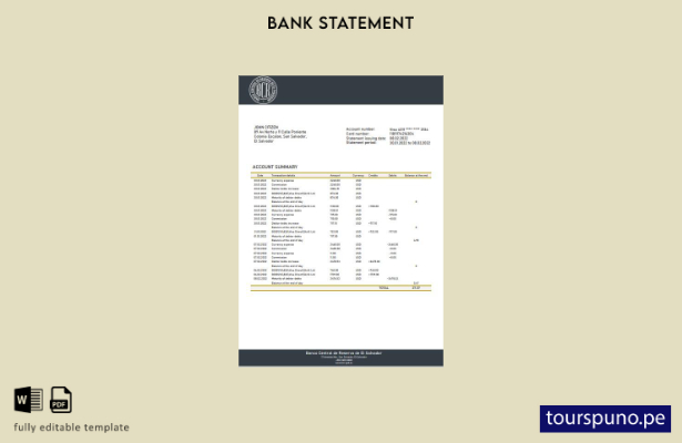 listo para imprimir Salvador Banco Central de Reserva de El Salvador plantilla d
