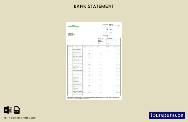 listo para imprimir extracto bancario CRDB de Tanzania   plantilla de Word de me