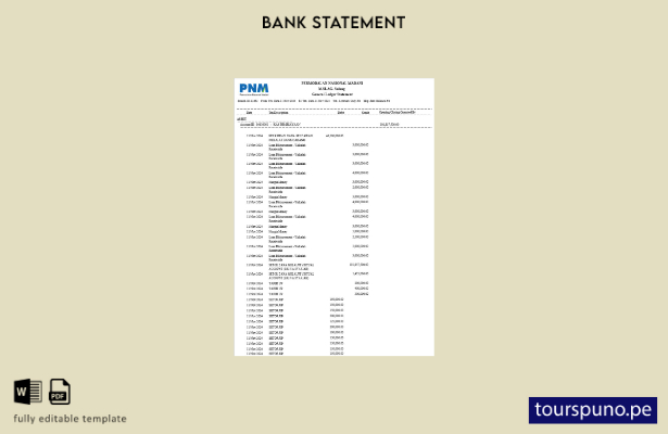 listo para imprimir extracto bancario de Indonesia Permodalan Nasional Madani