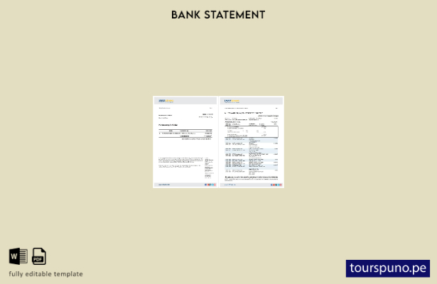 listo para imprimir extracto bancario directo de Alemania en Dautsch, plantilla