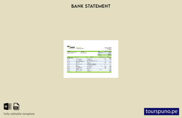 listo para imprimir plantilla de Excel de extracto bancario de Czechia Air