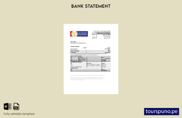 listo para imprimir plantilla de Excel de extracto bancario de Nepal Rastriya Ba