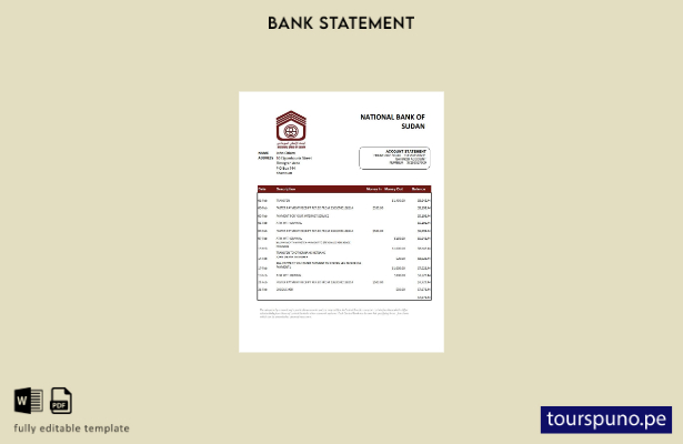 listo para imprimir plantilla de Excel de extracto bancario del Banco Nacional 4