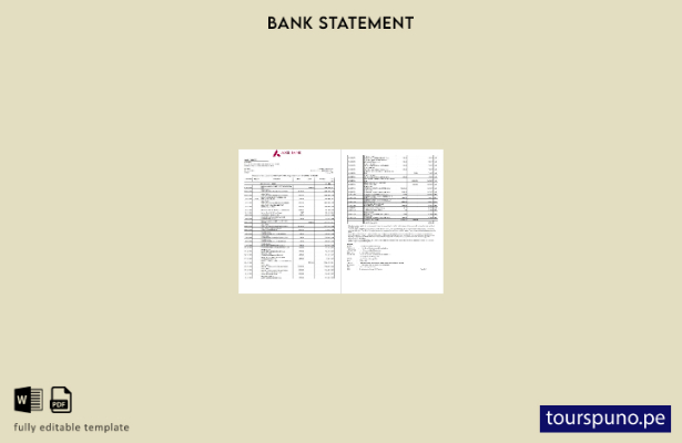 listo para imprimir plantilla de Word   extracto bancario de India Axis
