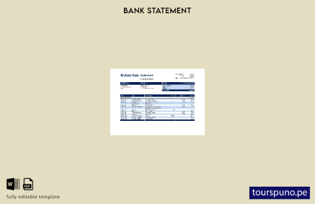 listo para imprimir plantilla de Word   extracto bancario de la República de Irl