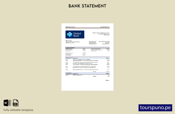listo para imprimir plantilla de Word   extracto bancario global de Liberia