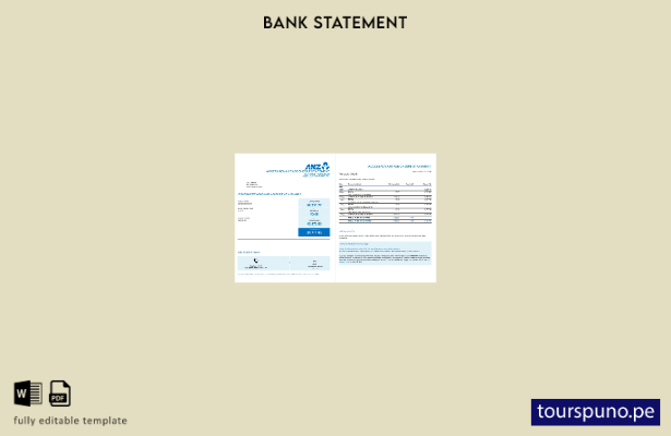listo para imprimir plantilla de páginas de extracto bancario de comprobante de