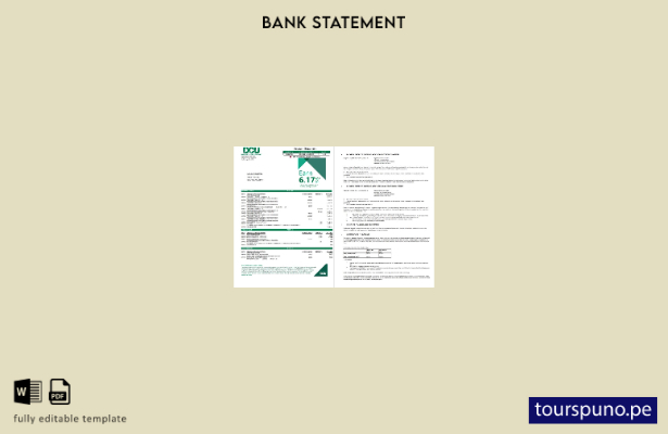 listo para imprimir plantilla de páginas de palabras de extracto bancario de E 2