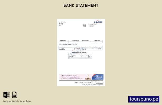 listo para imprimir plantilla de word   extracto bancario de INDIA EQUITAS