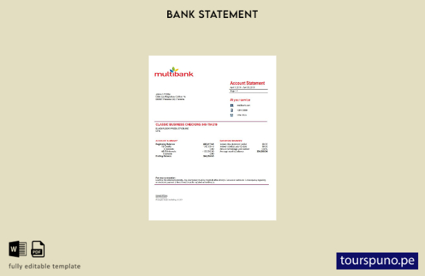 listo para imprimir plantilla de word   extracto bancario de Panama Multibank