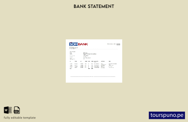 listo para imprimir plantilla de word   extracto bancario de Somalia Sombank