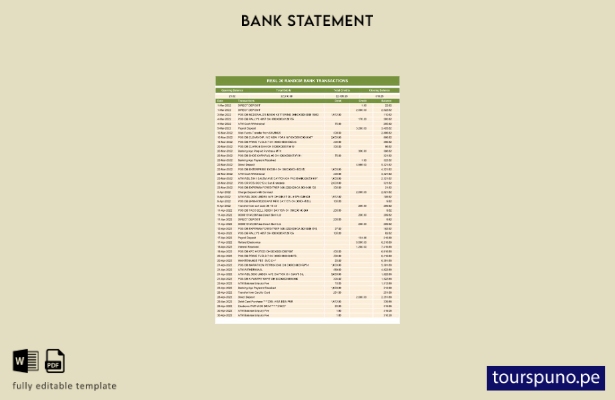 listo para imprimir plantilla de word   extracto bancario de transacciones aleat