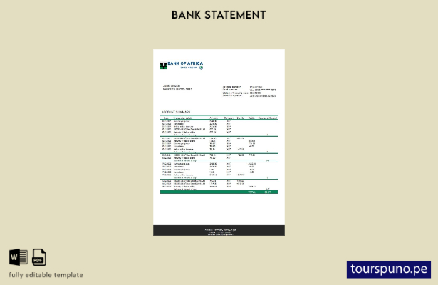 listo para imprimir plantilla de word   extracto bancario del Banco de África  4