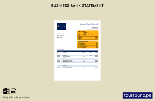 listo para imprimir Declaración de organización de Emirates NBD Bank Plantilla e