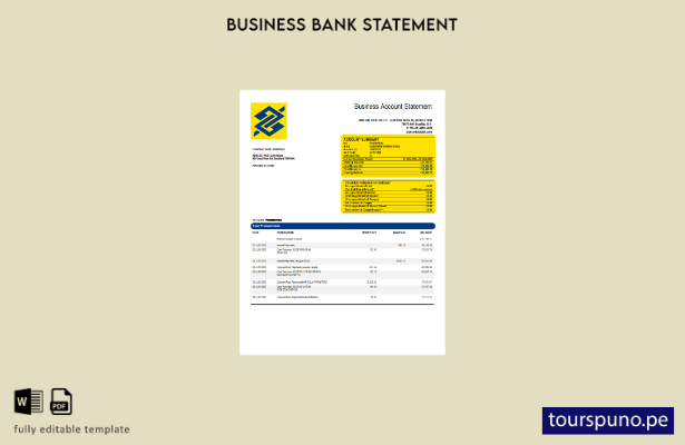 listo para imprimir Estado de cuenta de la organización bancaria del Banco do Br