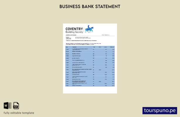 listo para imprimir la organización Coventry Building Society, el estado de cuen