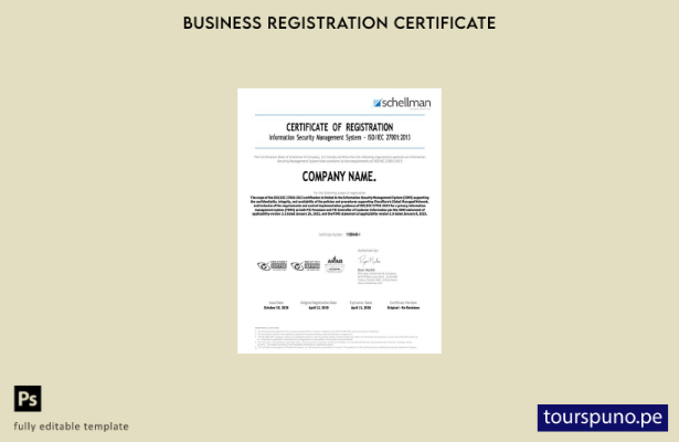 listo para imprimir Certificado de registro de Florida de EE. UU. Plantilla de W