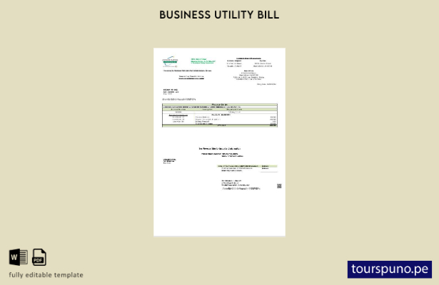lista para imprimir la plantilla de factura de servicios públicos de EE. UU. Con