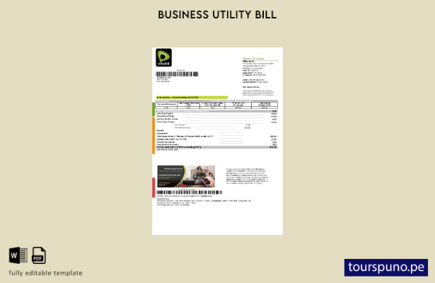 lista para imprimir la plantilla de factura de servicios públicos de Etisalat de