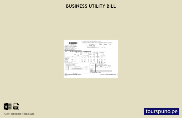 lista para imprimir plantilla de factura de servicios públicos comerciales de Ru