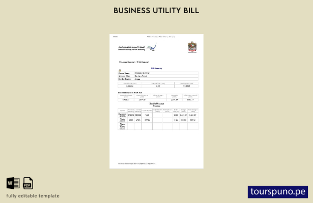 listo para imprimir plantilla de factura de servicios públicos de electricidad y