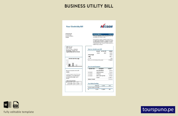 listo para imprimir plantilla de factura de servicios públicos de electricidad 6