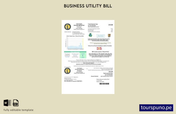 listo para imprimir plantilla de factura de servicios públicos de electricidad 9