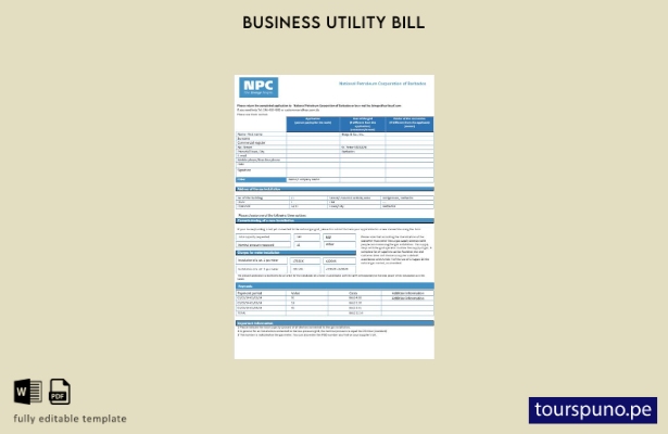 listo para imprimir plantilla de factura de servicios públicos de la Corporación