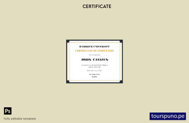 Plantilla de certificado de reconocimiento de EE. UU. lista para imprimir