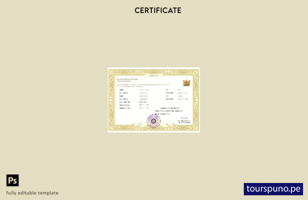 listo para imprimir certificado de matrimonio de Hong Kong Plantilla en Word y P