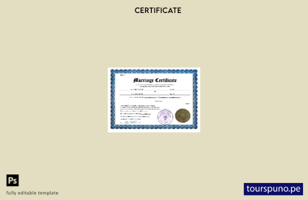 listo para imprimir certificado de matrimonio de Kuwait Plantilla en Word y PDF