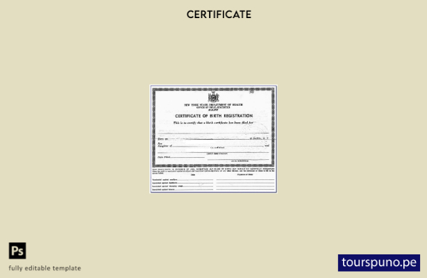 listo para imprimir plantilla de certificación de nacimiento de la oficina de Es