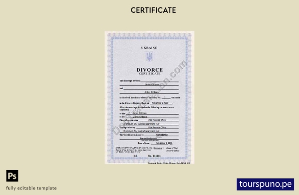 listo para imprimir plantilla de certificado de divorcio de la oficina de regi 1