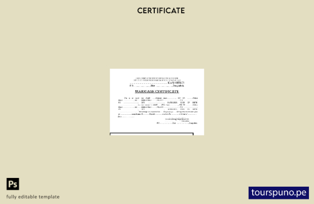 listo para imprimir plantilla de certificado de matrimonio del registrador de  1