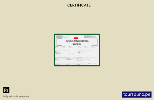 listo para imprimir plantilla de certificado de matrimonio del registrador de  2