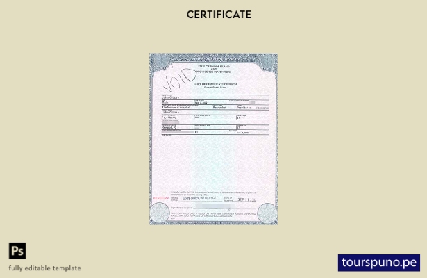 listo para imprimir plantilla de certificado de nacimiento de la oficina estatal