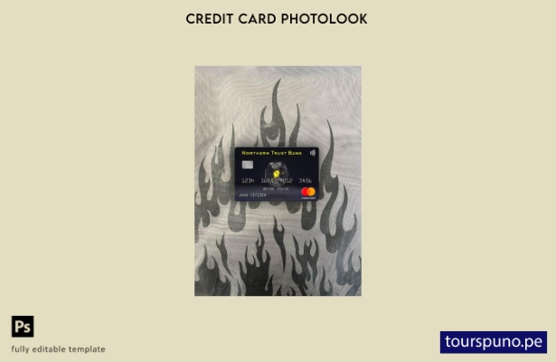 lista para imprimir plantilla frontal de mastercard de USA Northern Trust Bank