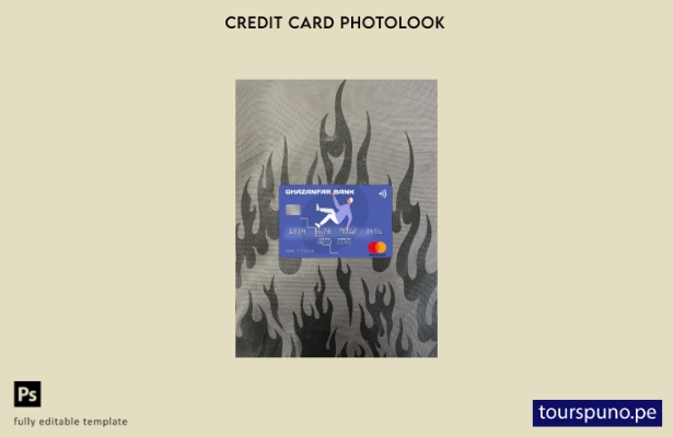 listo para imprimir Afganistán Ghazanfar Bank mastercard photolook plantilla fro