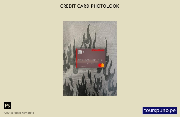 listo para imprimir Alemania Deka Bank mastercard photolook plantilla frontal
