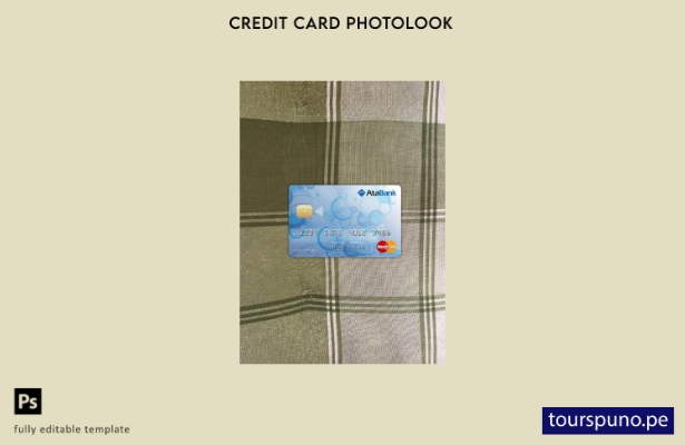 listo para imprimir Bosnia y Herzegovina Ata bank mastercard photolook plantilla