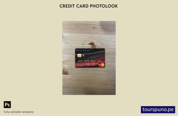 listo para imprimir Chile Banco de Chile banco mastercard photolook plantilla fr
