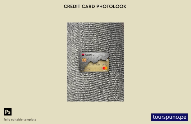 listo para imprimir Francia Société générale banco mastercard photolook plantill