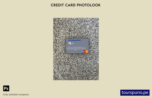 listo para imprimir Noruega Handelsbanken mastercard photolook plantilla frontal