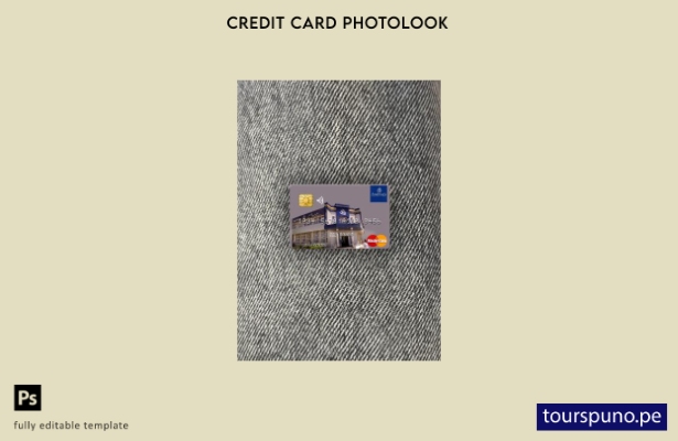 listo para imprimir Plantilla frontal de aspecto fotográfico de Mastercard de So