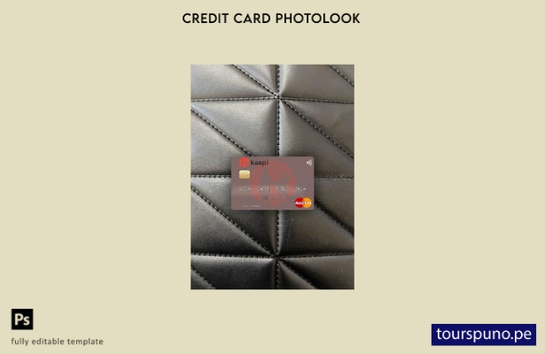 listo para imprimir Plantilla frontal de aspecto fotográfico de Mastercard de 54