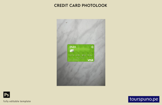 listo para imprimir Plantilla frontal de aspecto fotográfico de tarjeta de vis 1