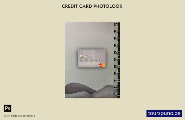 listo para imprimir Salvador Banco Azteca mastercard photolook plantilla frontal