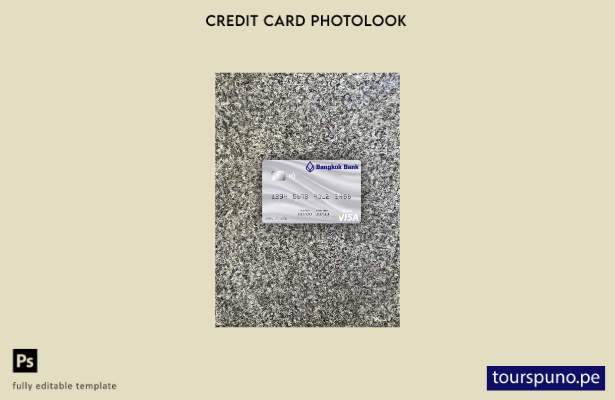 listo para imprimir Tailandia Bangkok Bank visa tarjeta de débito plantilla fron